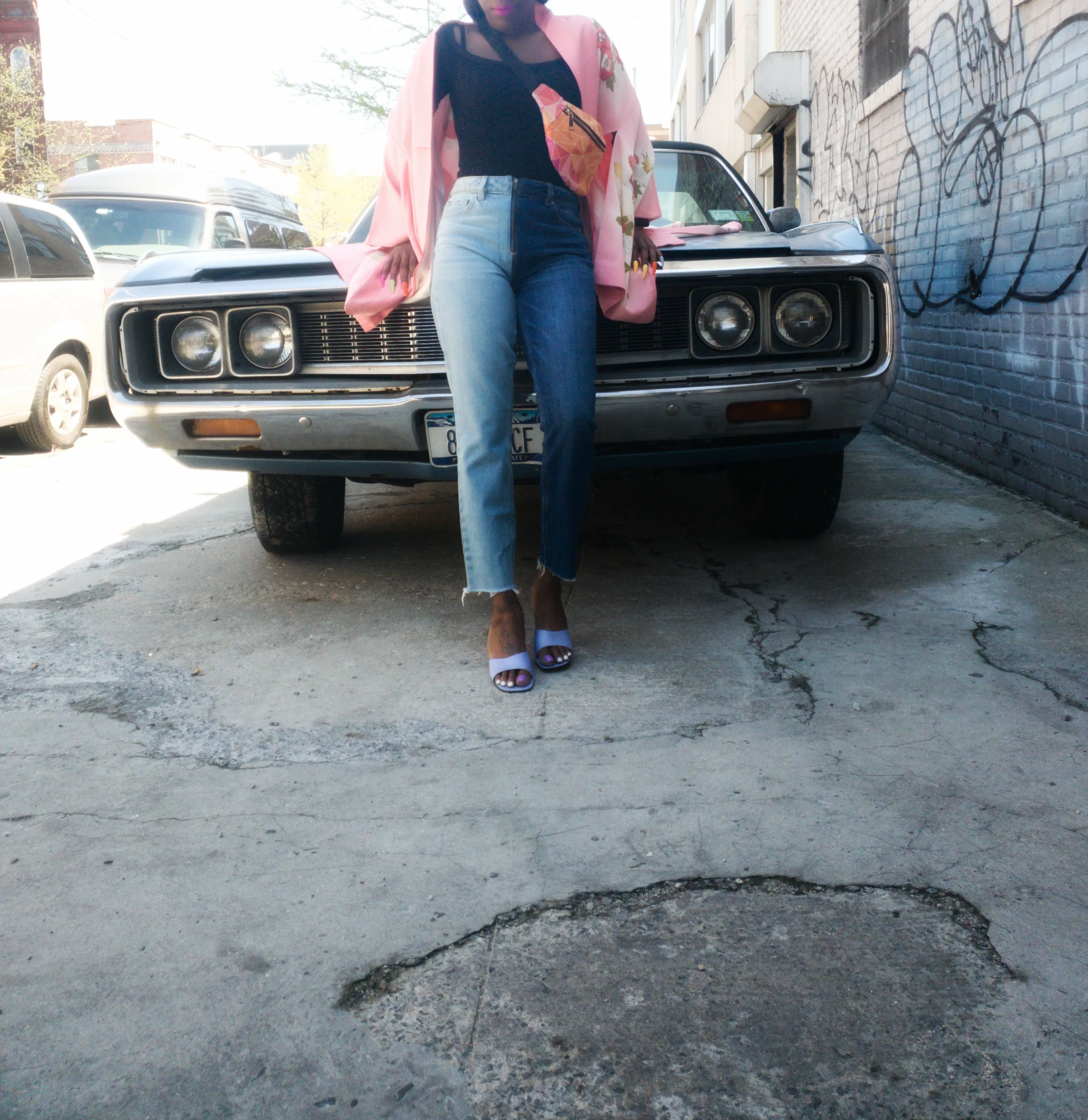 1. State Color Block High Waist Jeans Size 26