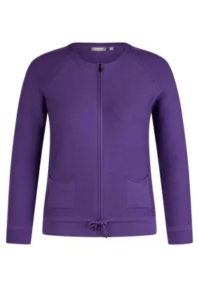 122530- Purple Zip Up Cardigan- Rabe