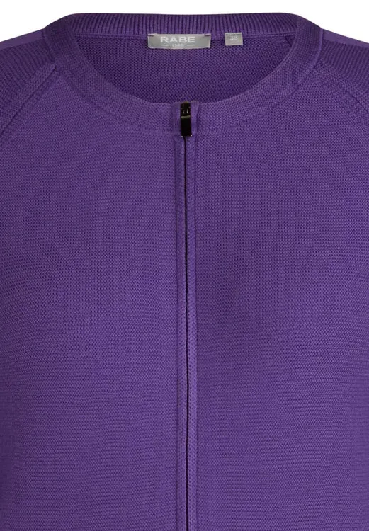 122530- Purple Zip Up Cardigan- Rabe