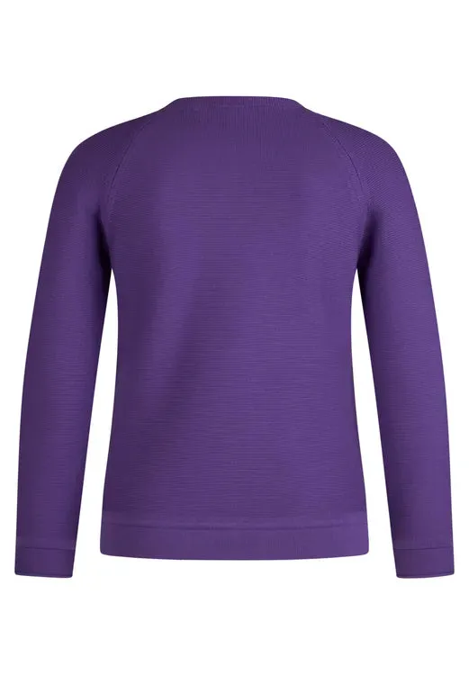 122530- Purple Zip Up Cardigan- Rabe