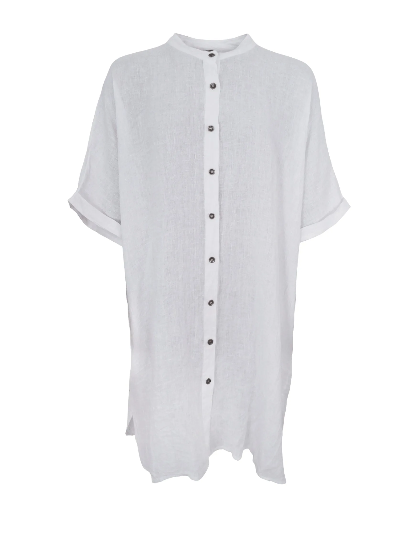BCMELINA linen tunic - White