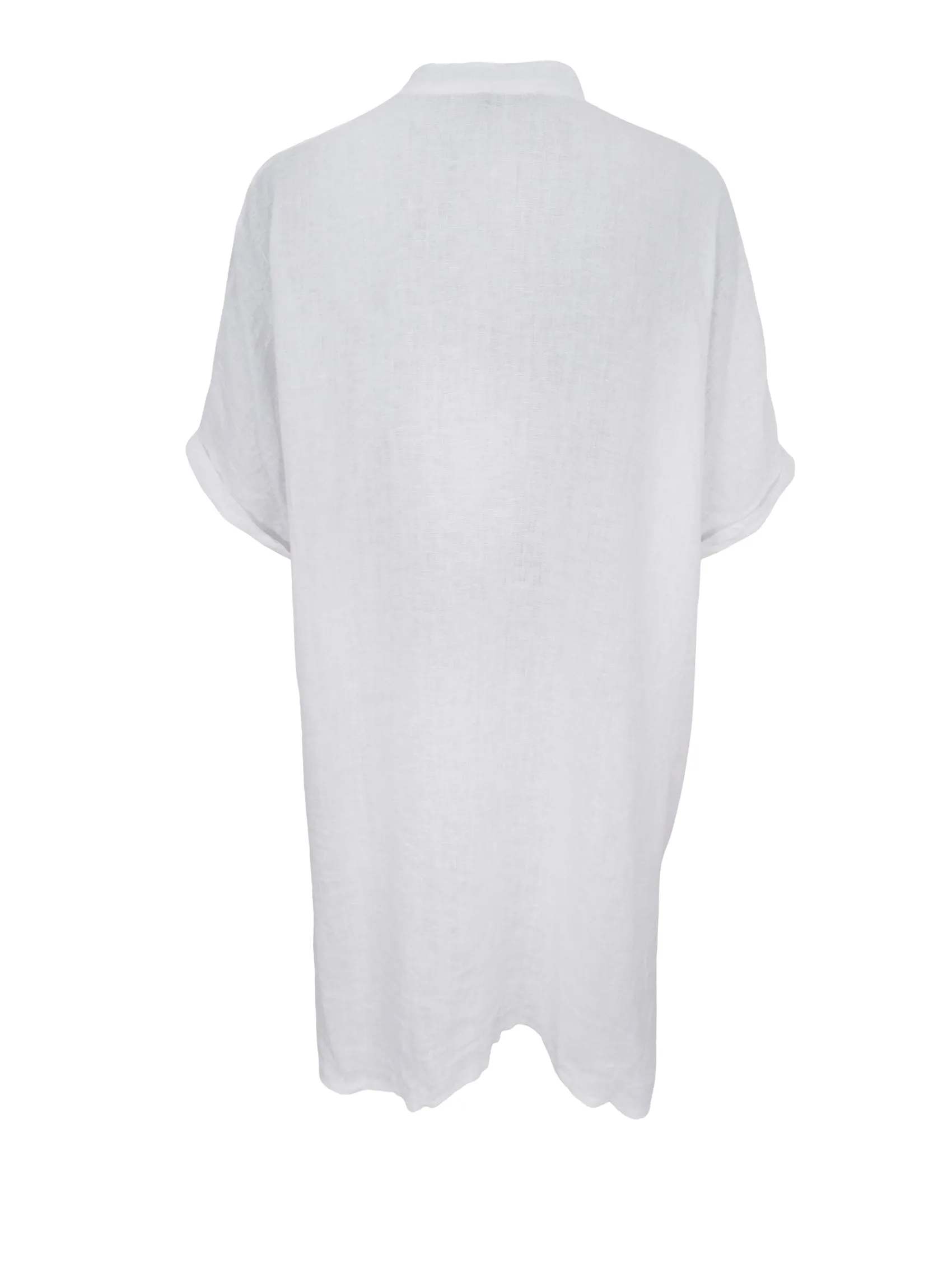 BCMELINA linen tunic - White