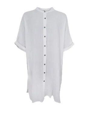 BCMELINA linen tunic - White