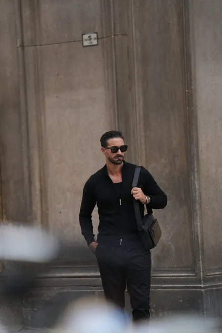 Black Zip Cardigan