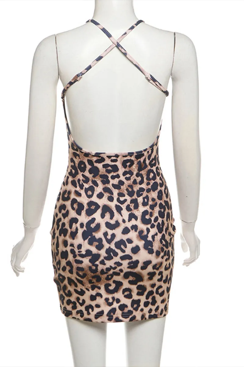 BT3261 Leopard Party Mini Dress