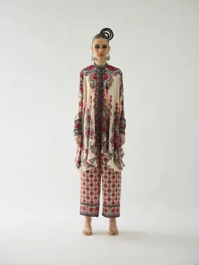 Bukhara Maroon Nilofer Tunic Set