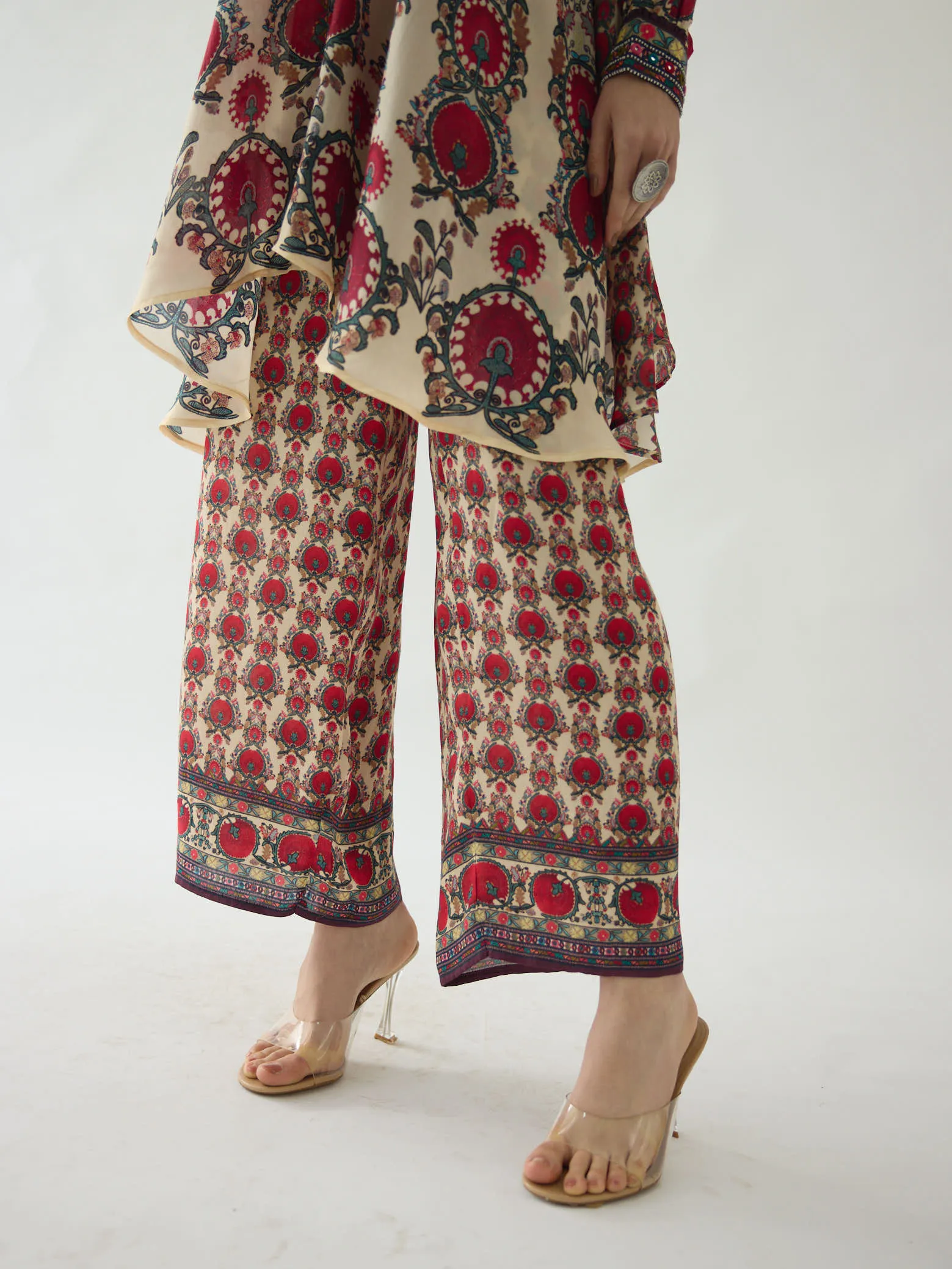 Bukhara Maroon Nilofer Tunic Set