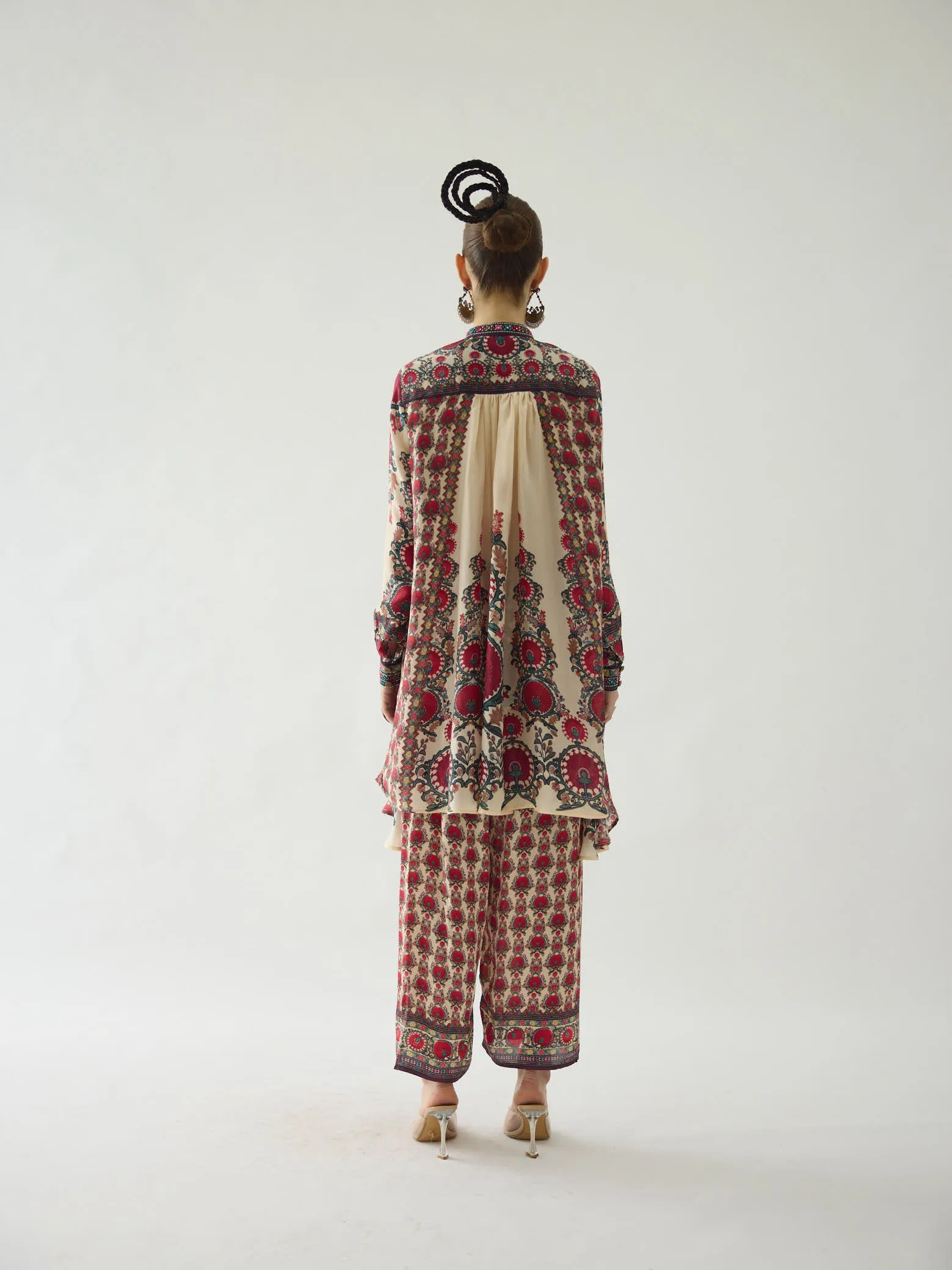 Bukhara Maroon Nilofer Tunic Set