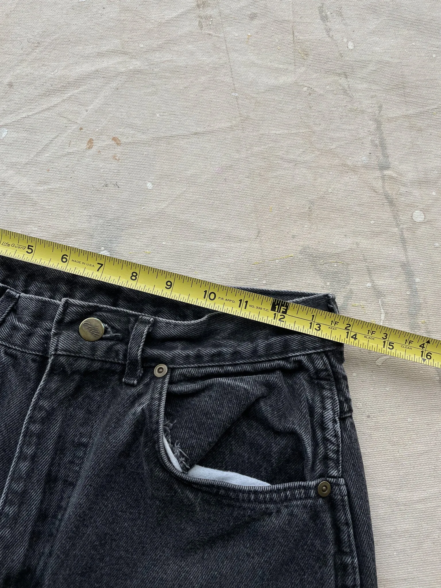 Chic Black Wash High-Rise Jeans—[27X28]