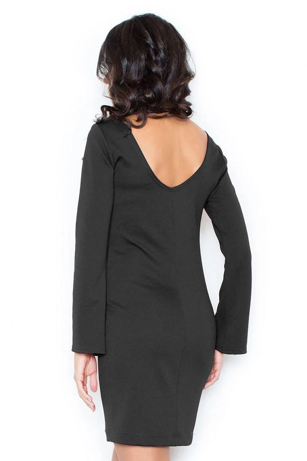 Chic Flare Sleeve Midi Dress