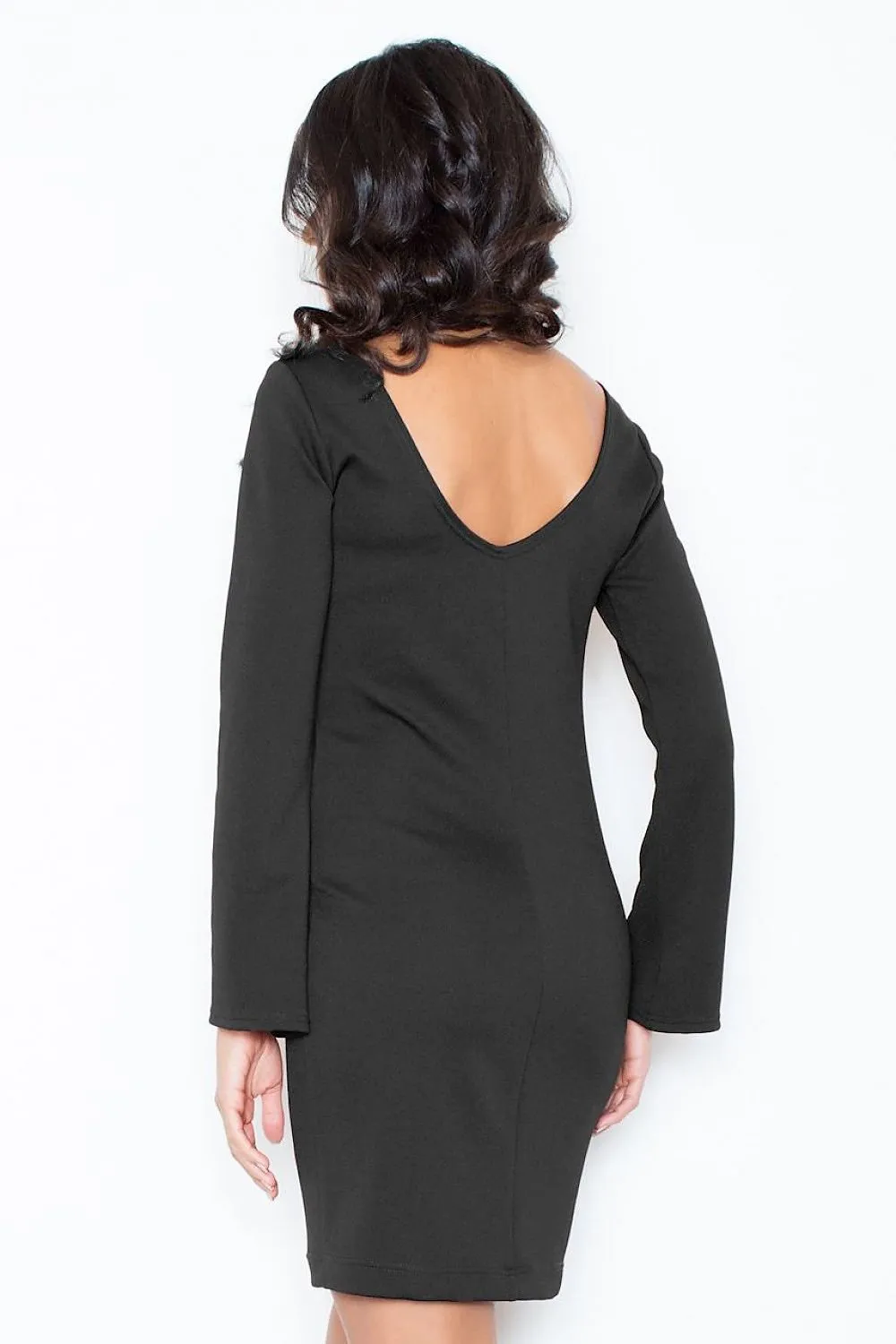 Chic Flare Sleeve Midi Dress