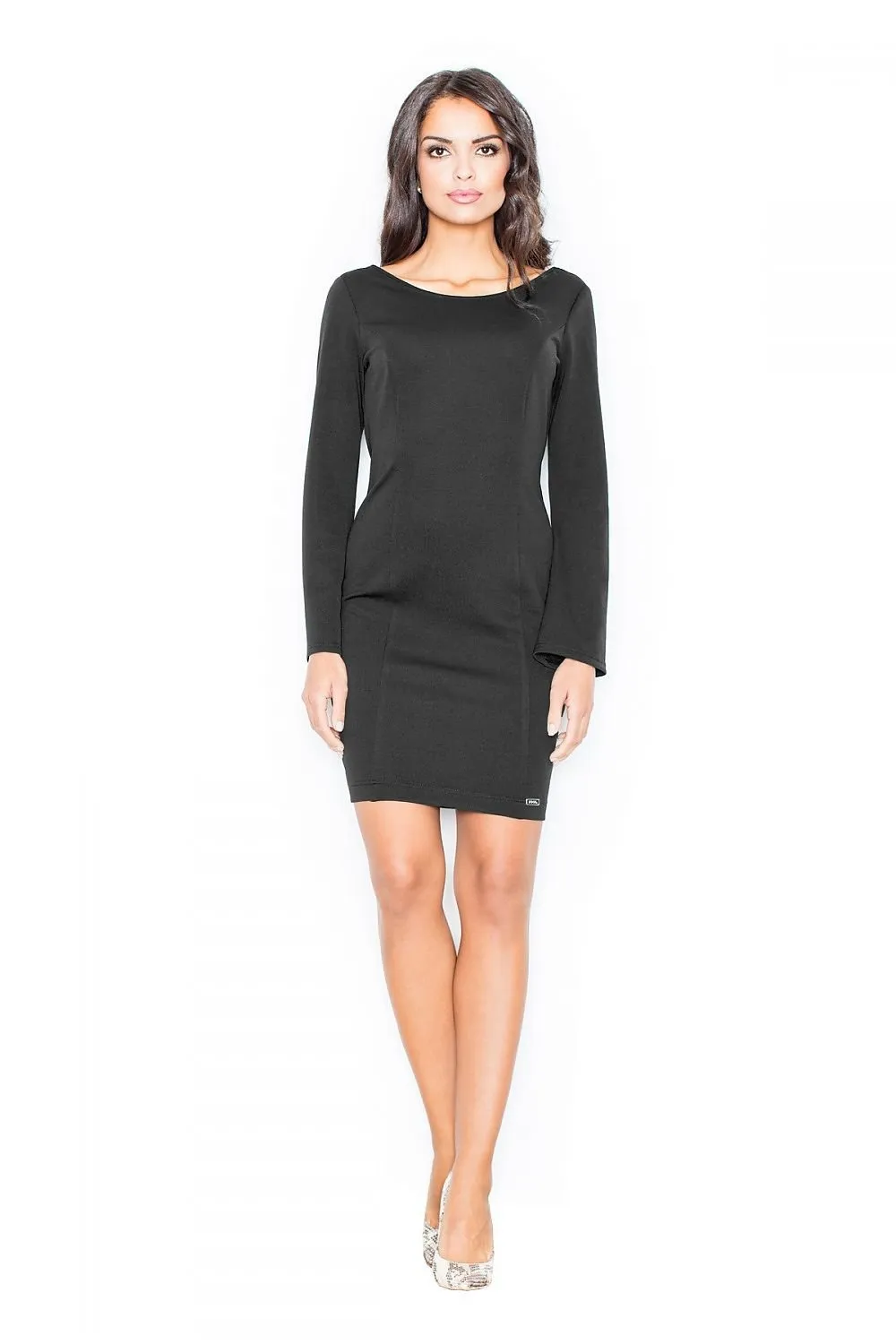 Chic Flare Sleeve Midi Dress