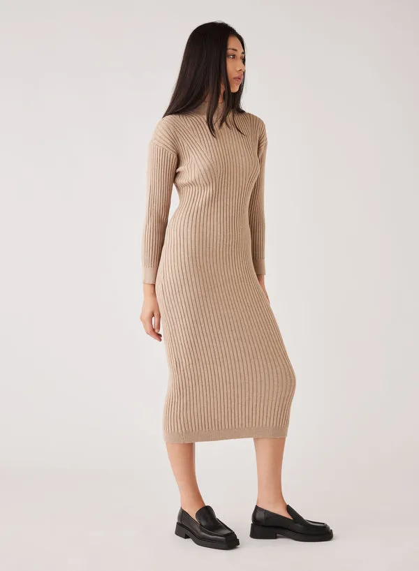 CHLOE KNIT DRESS - OATMEAL