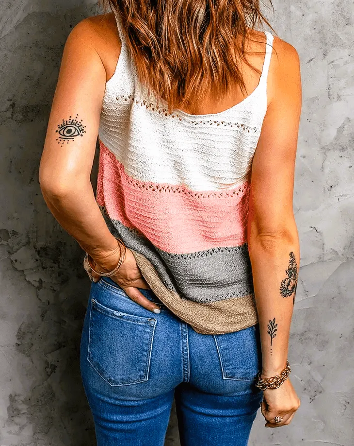 Colorblock Knit Tank Top