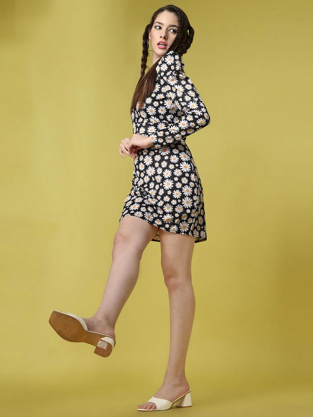 Floral Radiance Bodycon Dress
