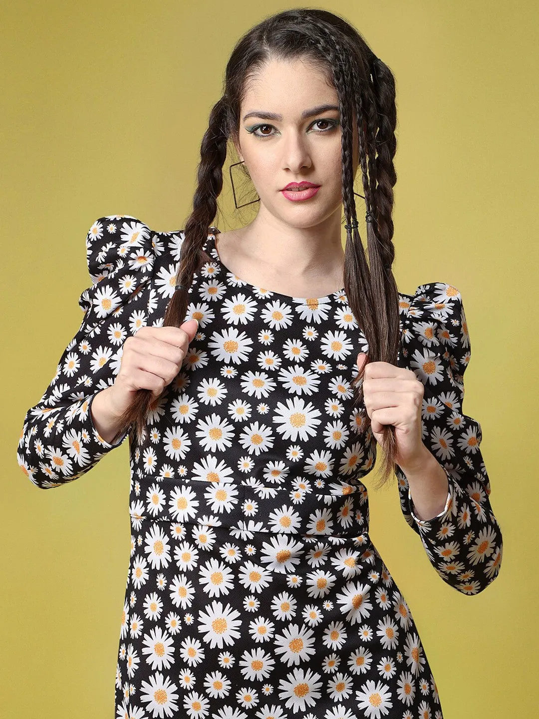 Floral Radiance Bodycon Dress