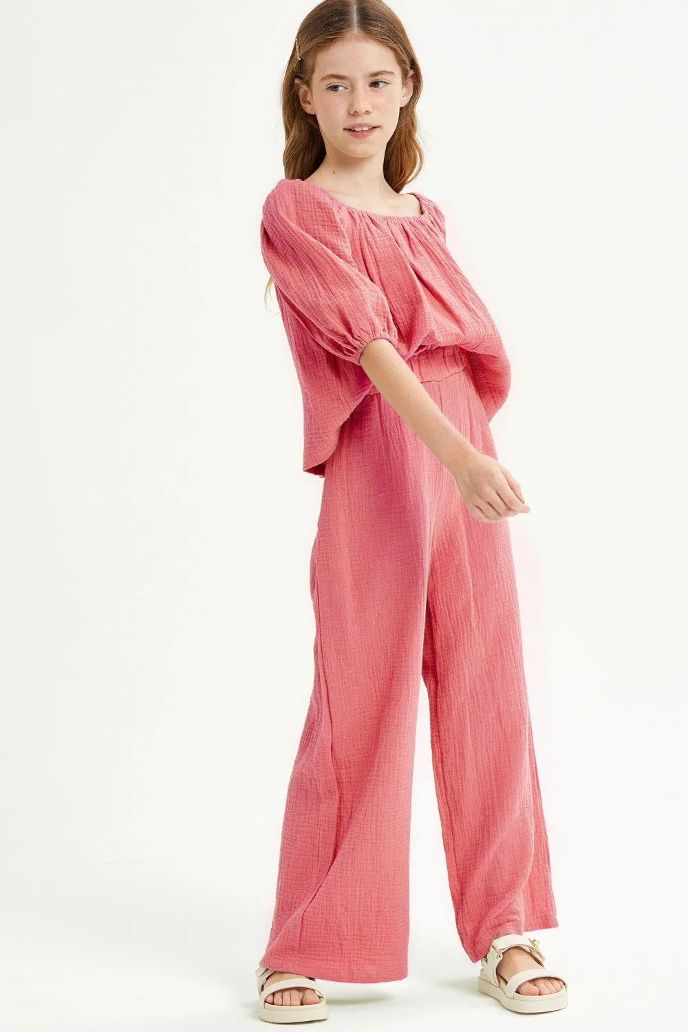 Girl's Balloon Sleeve Top