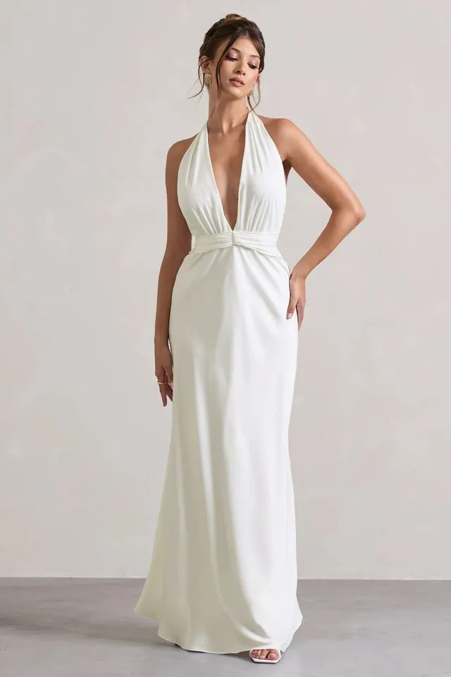 Glamorous White Maxi A-Line Dress