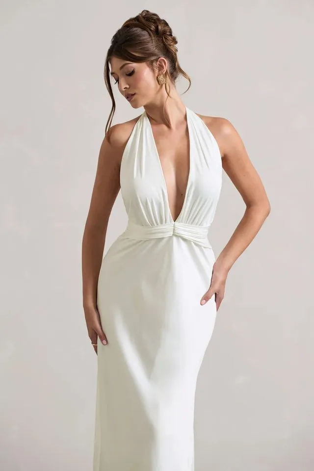 Glamorous White Maxi A-Line Dress