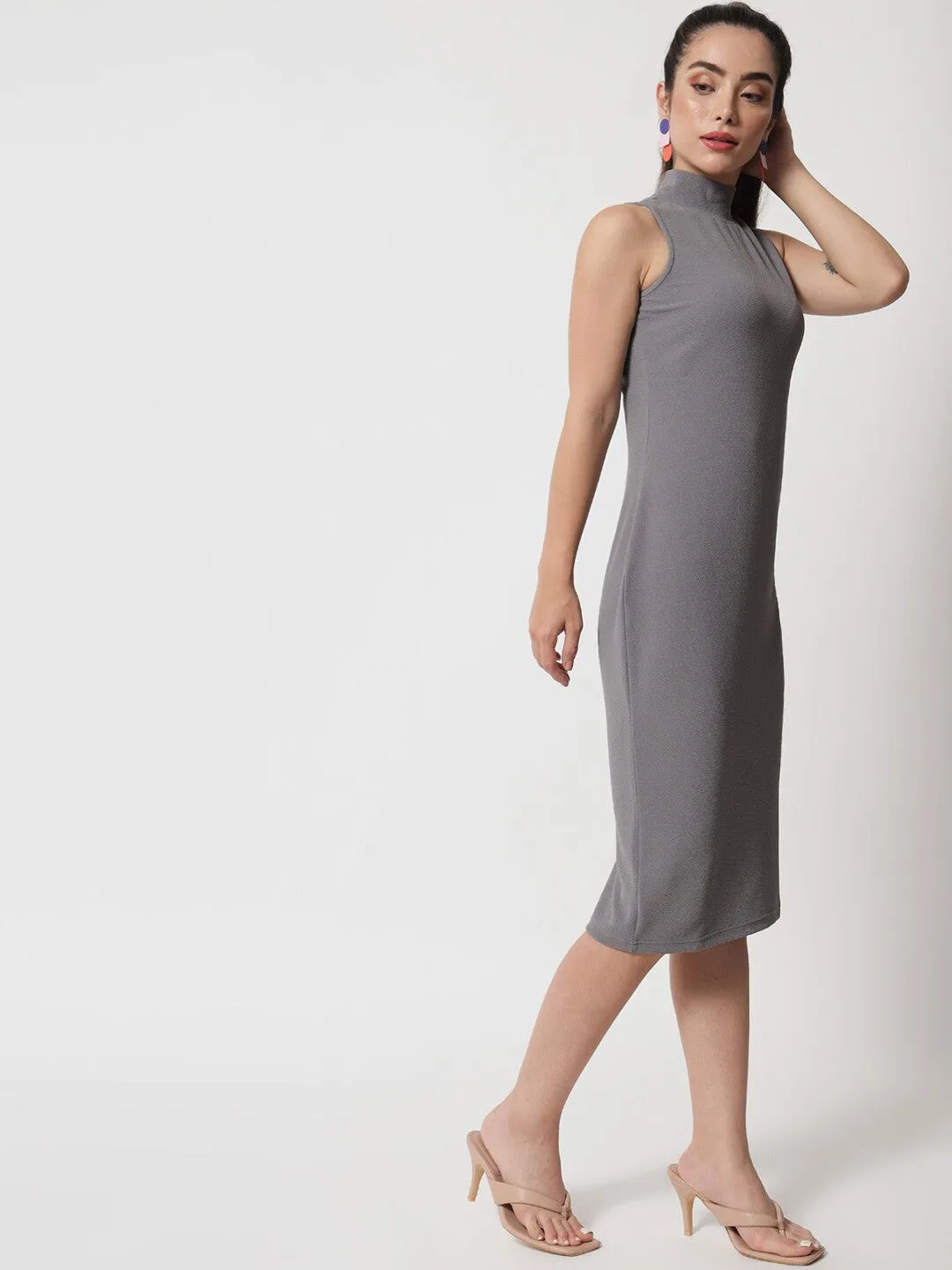 Grey Elegance Bodycon Dress