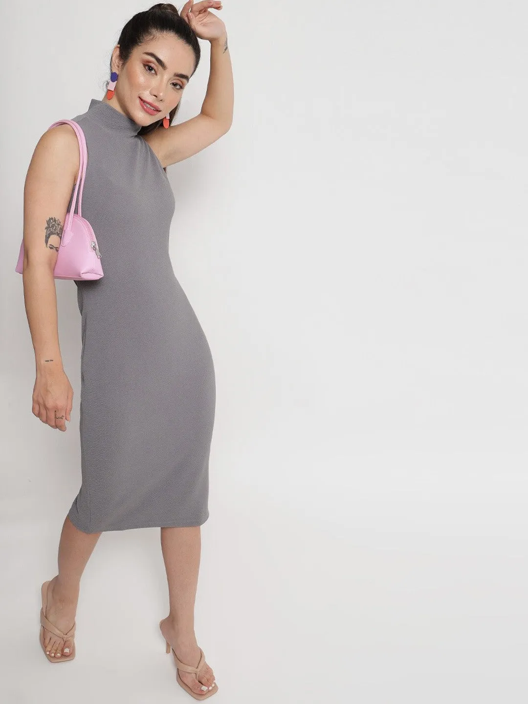 Grey Elegance Bodycon Dress