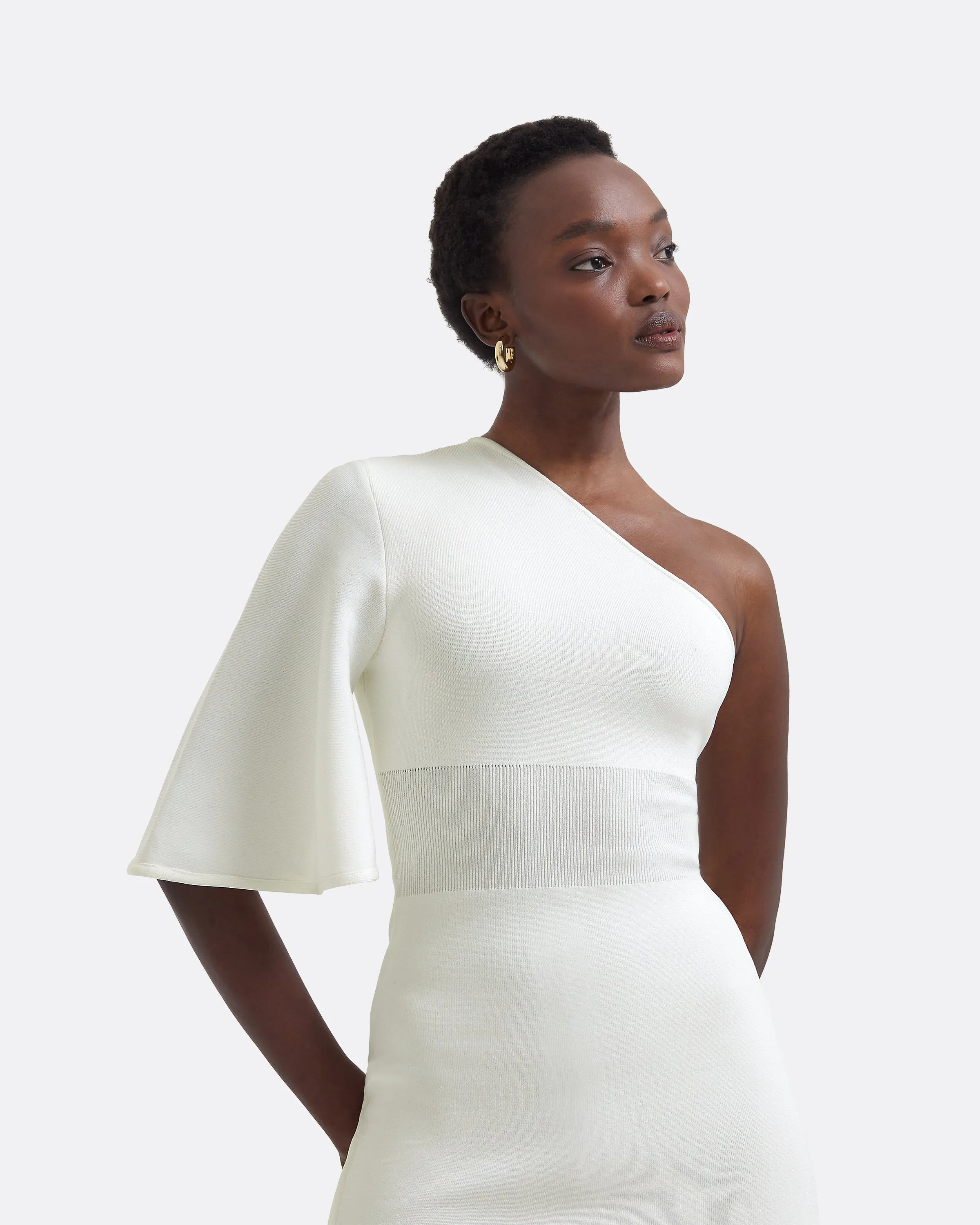 Kalypso Ivory Midi Knit Dress