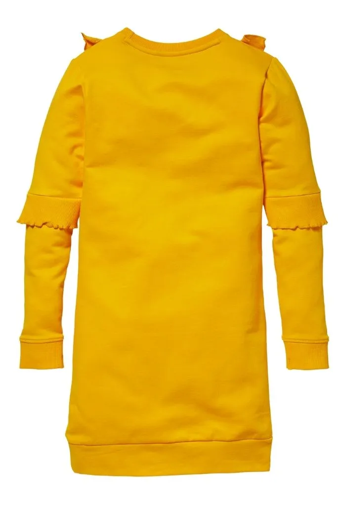 Karima Long Sleeve Yellow Sweater Dress