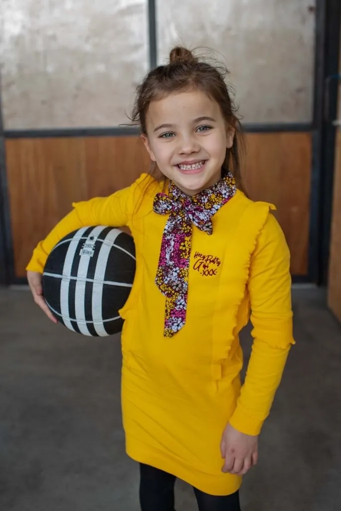 Karima Long Sleeve Yellow Sweater Dress