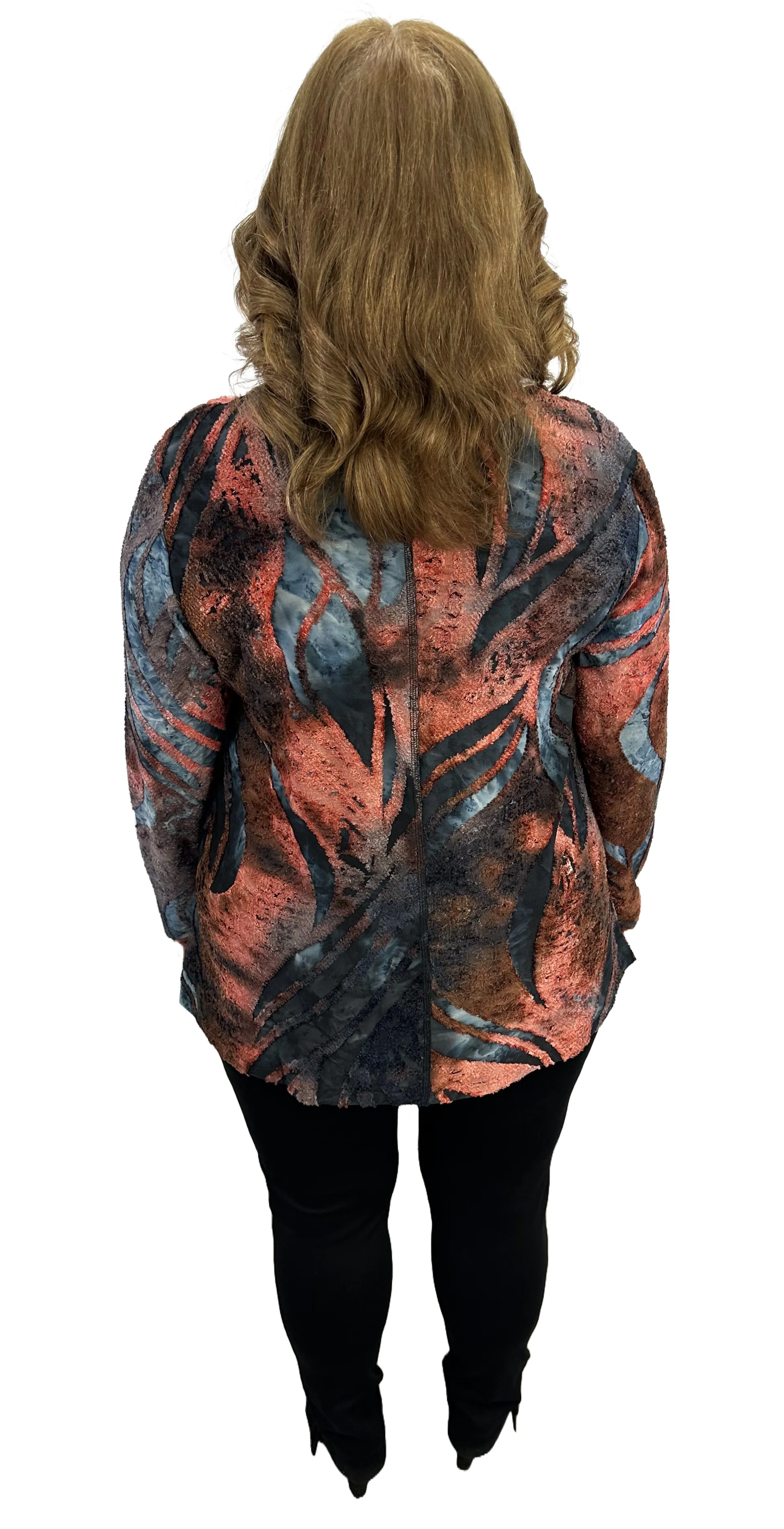 Knit Texture Cowel Neck Tunic