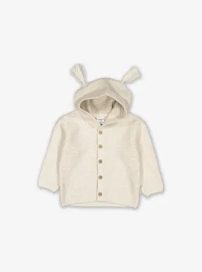Knitted Baby Cardigan With Hood