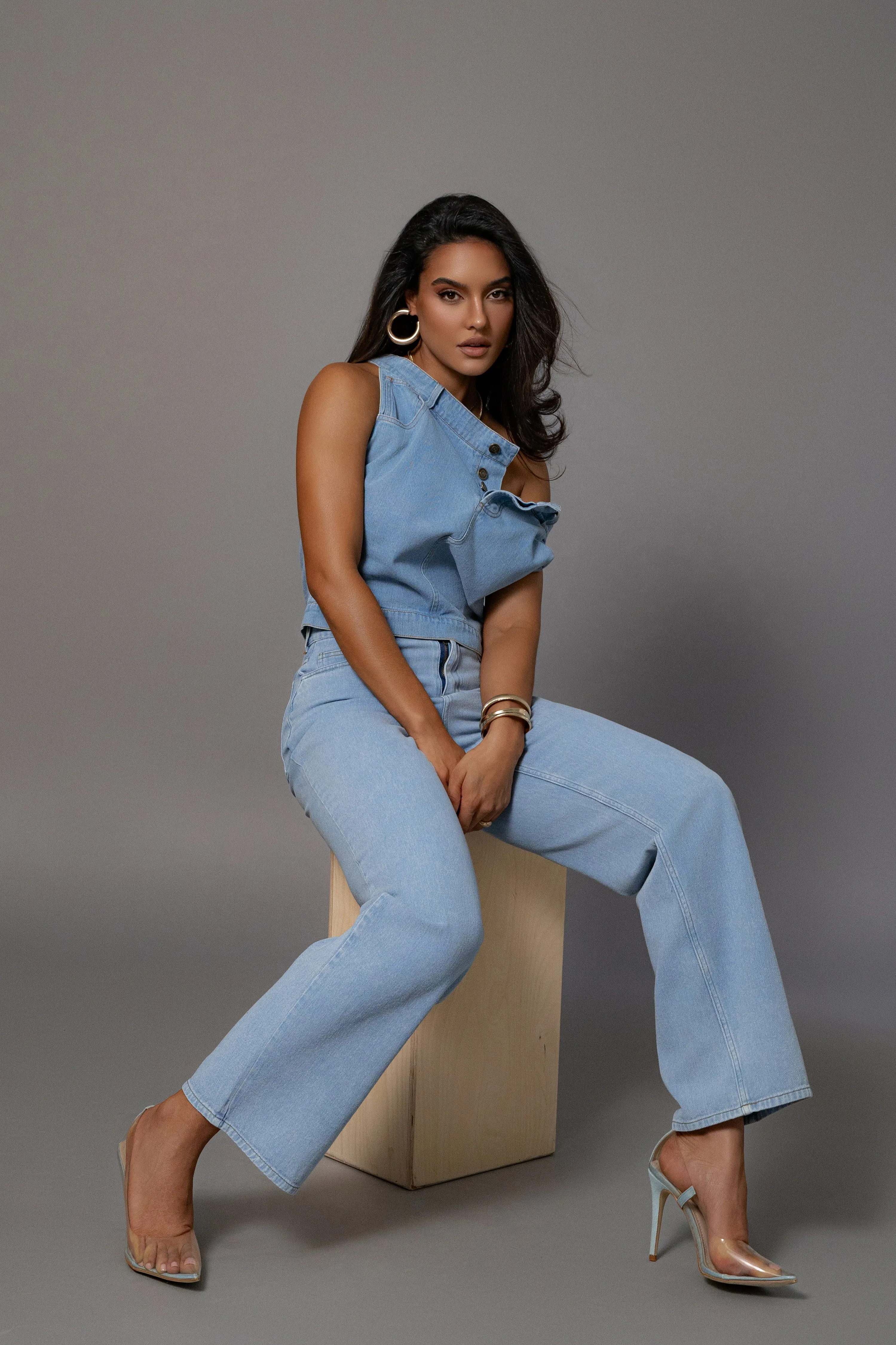 Light Wash Shanice Denim Top