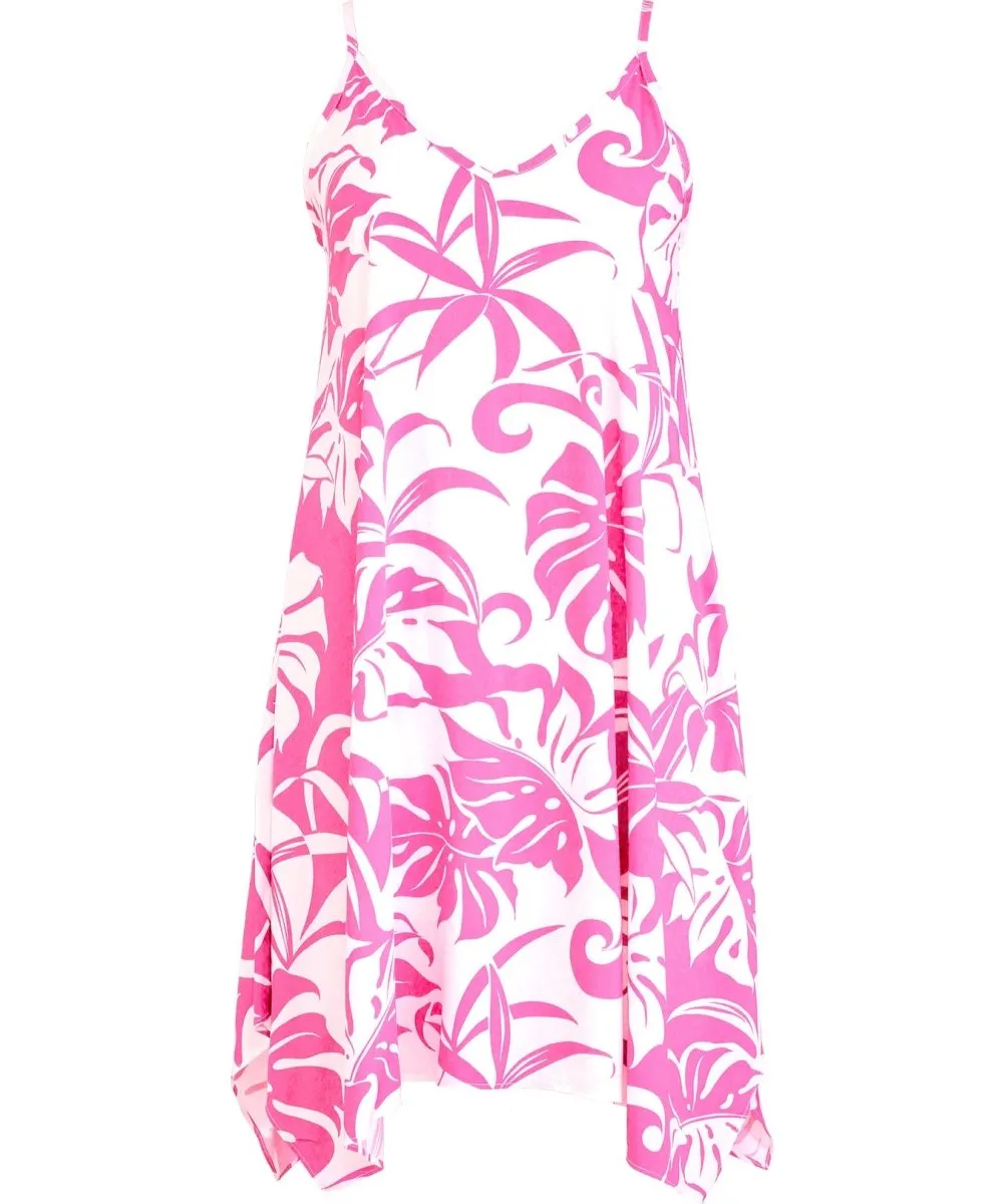 Makena Short Pink Dress with Scarf Hem