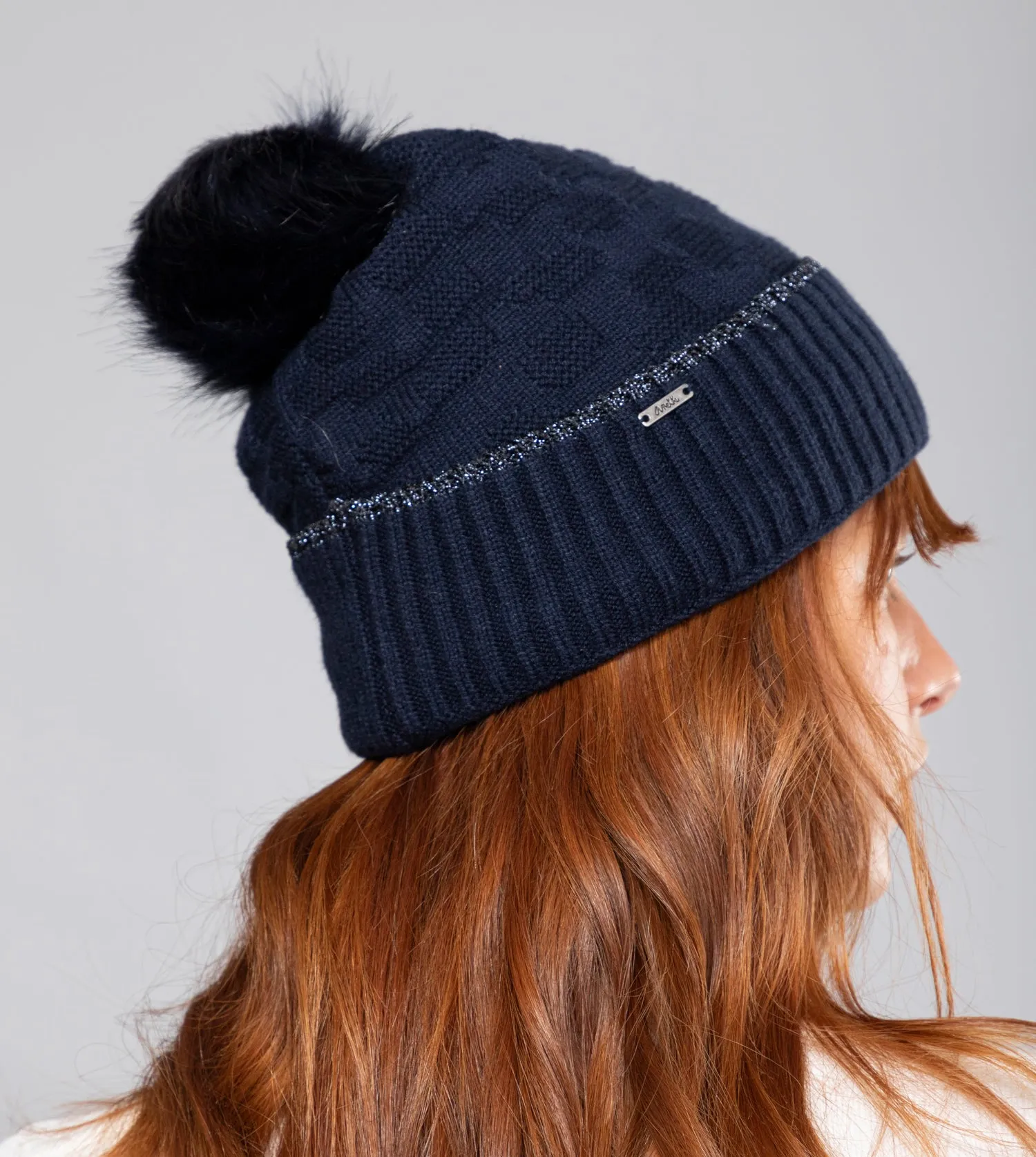 Navy Blue Shodō Knit Hat