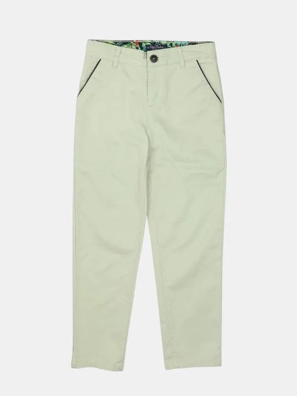 One Friday Mint Solid Trouser