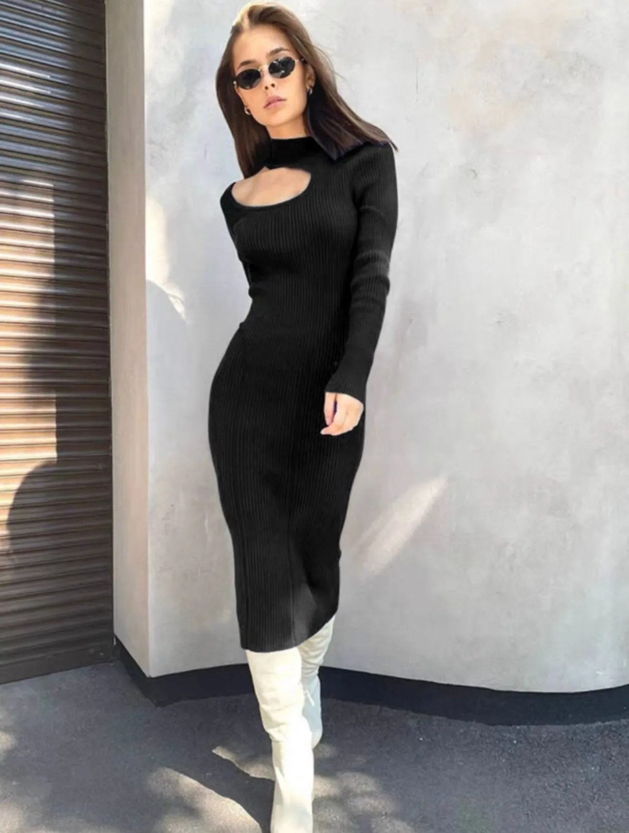 Pankh Aeria Women Bodycon Hollow Cutout Dress