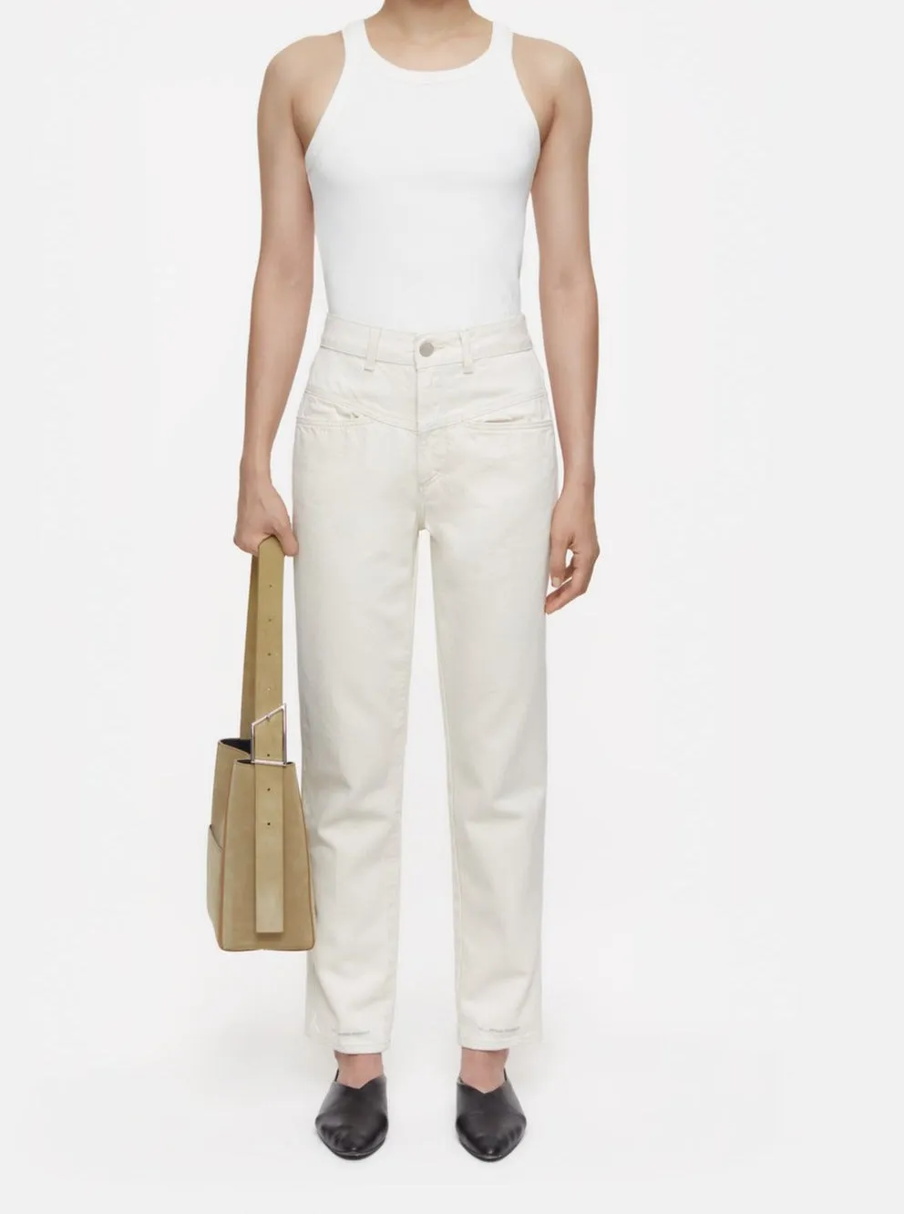 PEDAL PUSHER JEANS | IVORY