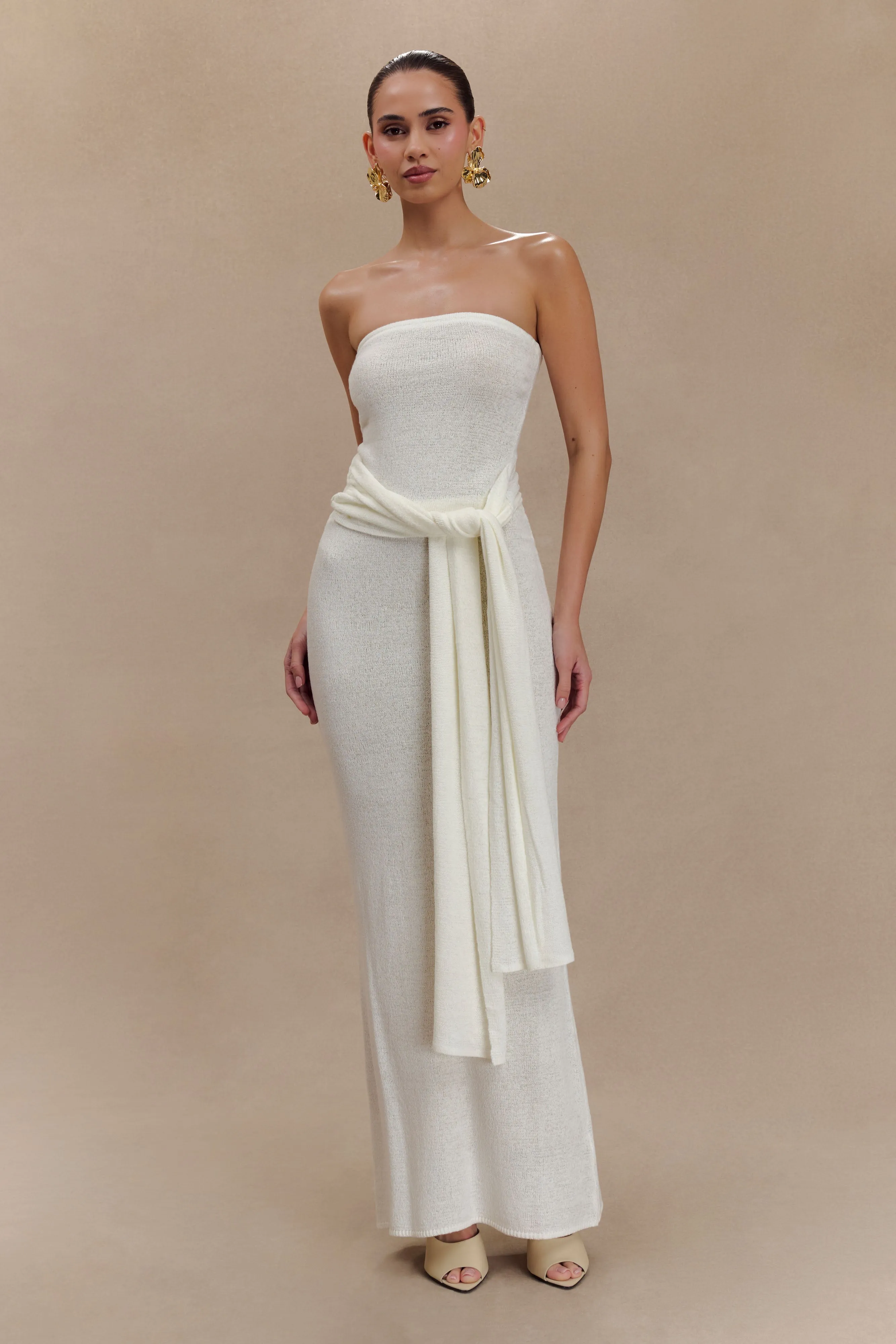 Phoebe Knit Maxi Skirt - Ivory