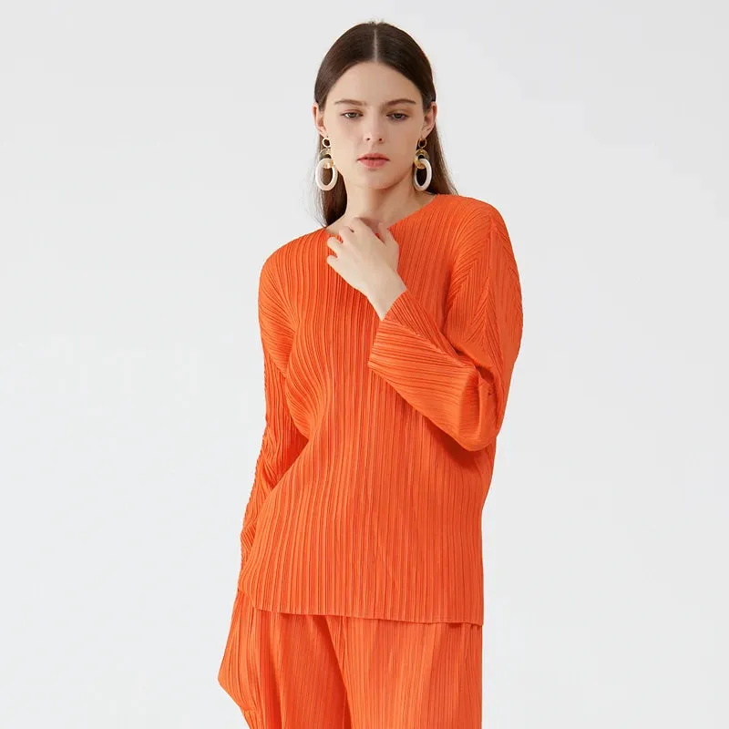 Pleated Fashion Pants Set