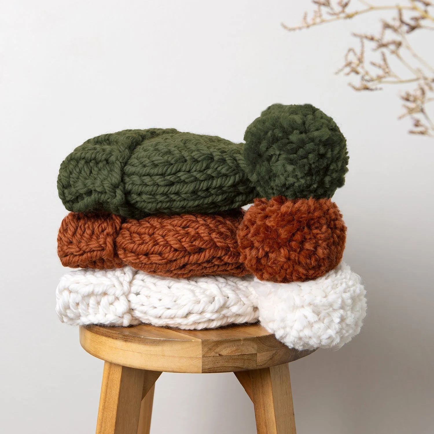 Pom Pom Hat Knitting Kit