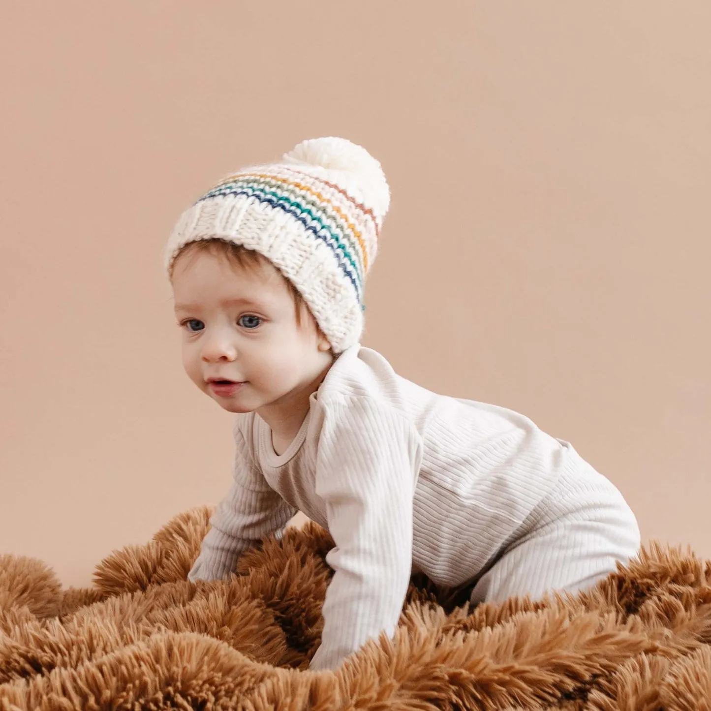 Rainbow Stripe Hat - Retro