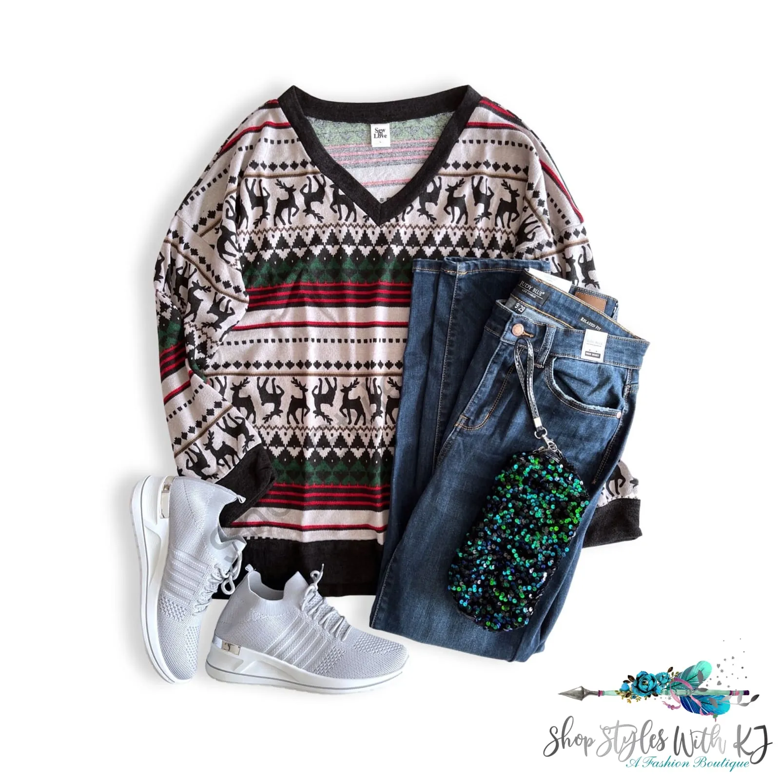 Reindeer on the Rooftop Sweater