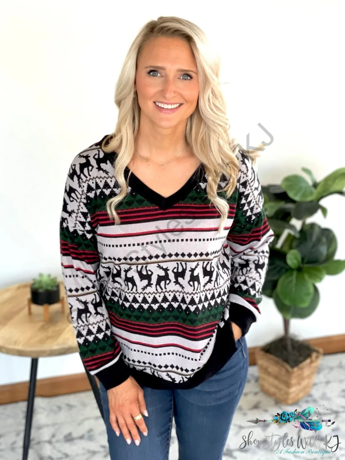 Reindeer on the Rooftop Sweater