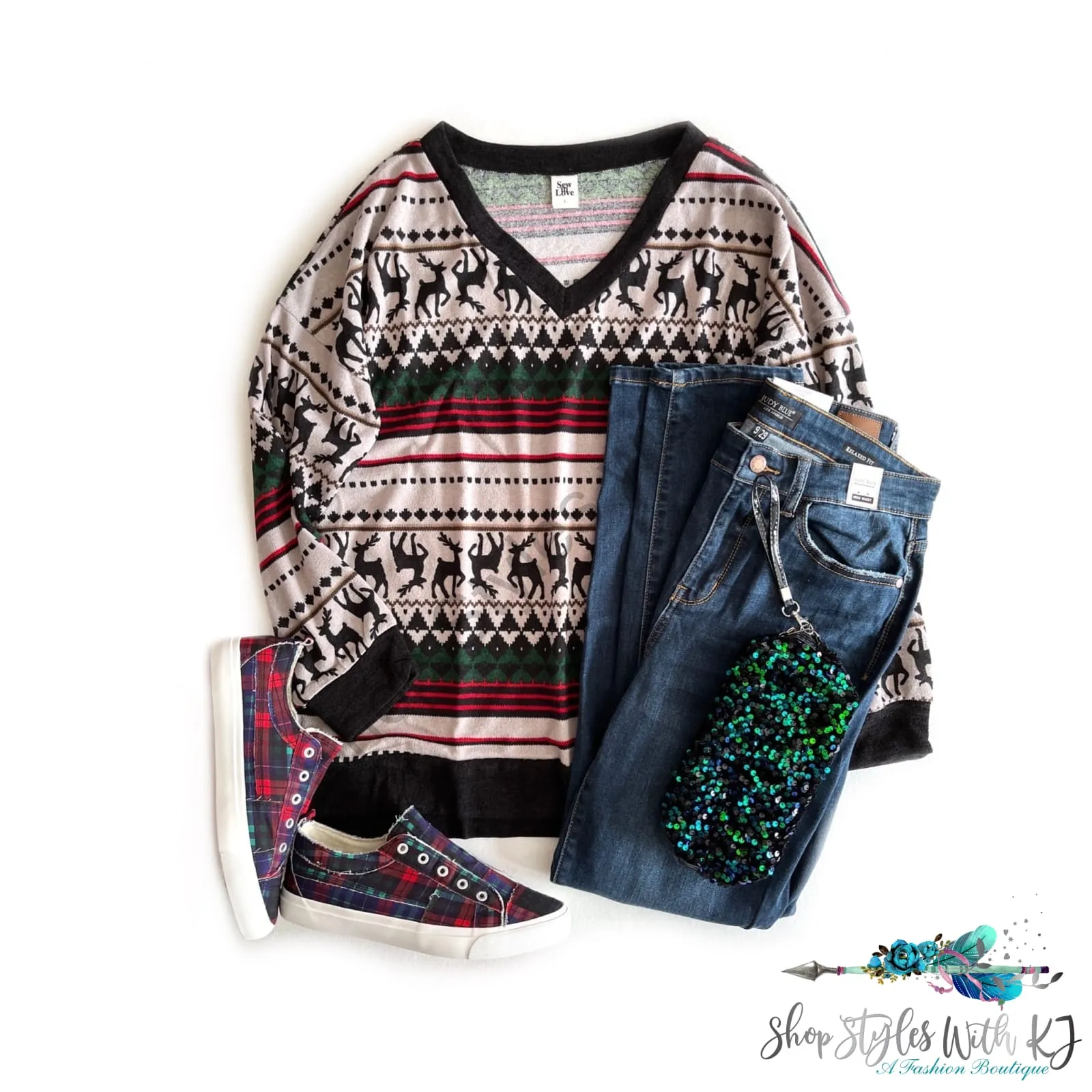Reindeer on the Rooftop Sweater
