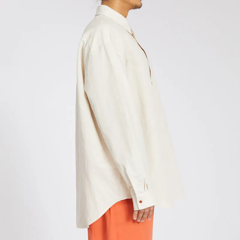 Savant Shirt - Bone Linen Cotton