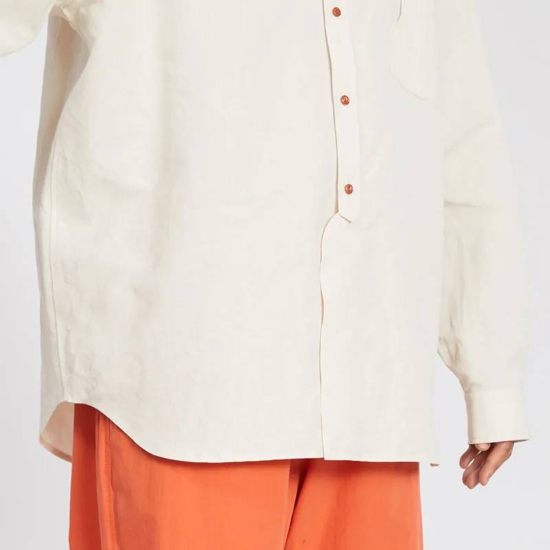 Savant Shirt - Bone Linen Cotton
