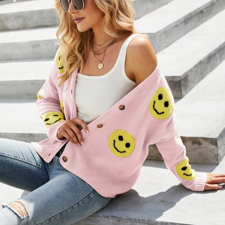 Smiley Face Cardigan