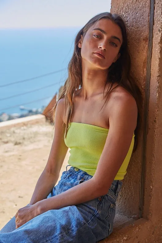 Sun-Kissed Tube Top Neon Yellow
