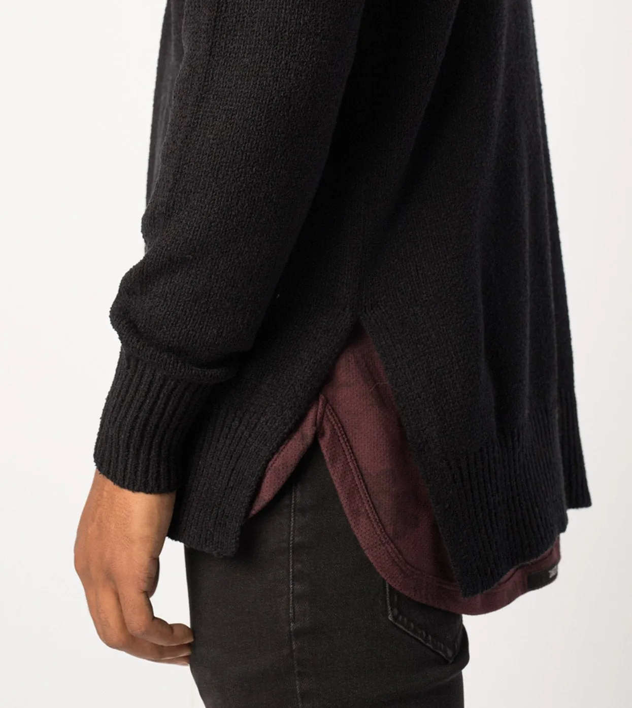 Towel Hood Knit Black - Sale