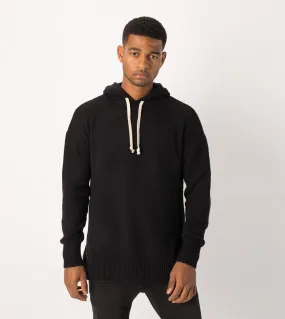 Towel Hood Knit Black - Sale