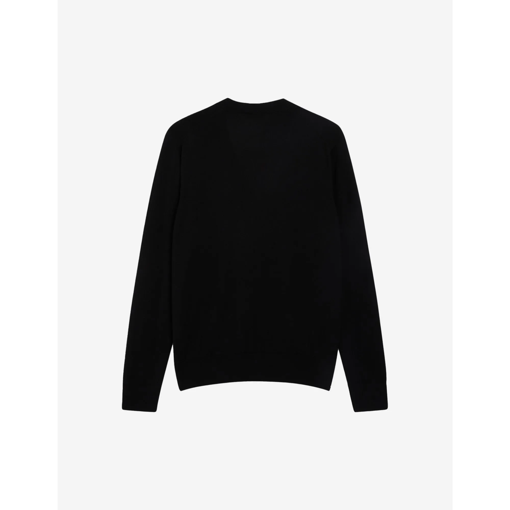 Unisex Tricolor Fox Patch Classic Cardigan - Black